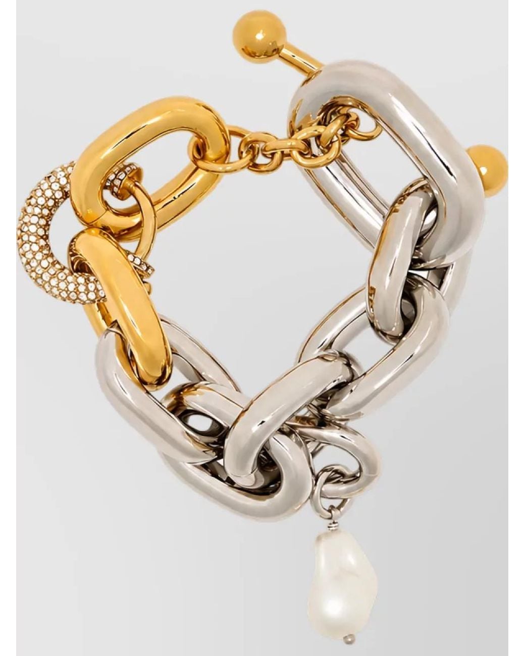 Rabanne White Metal Bracelet