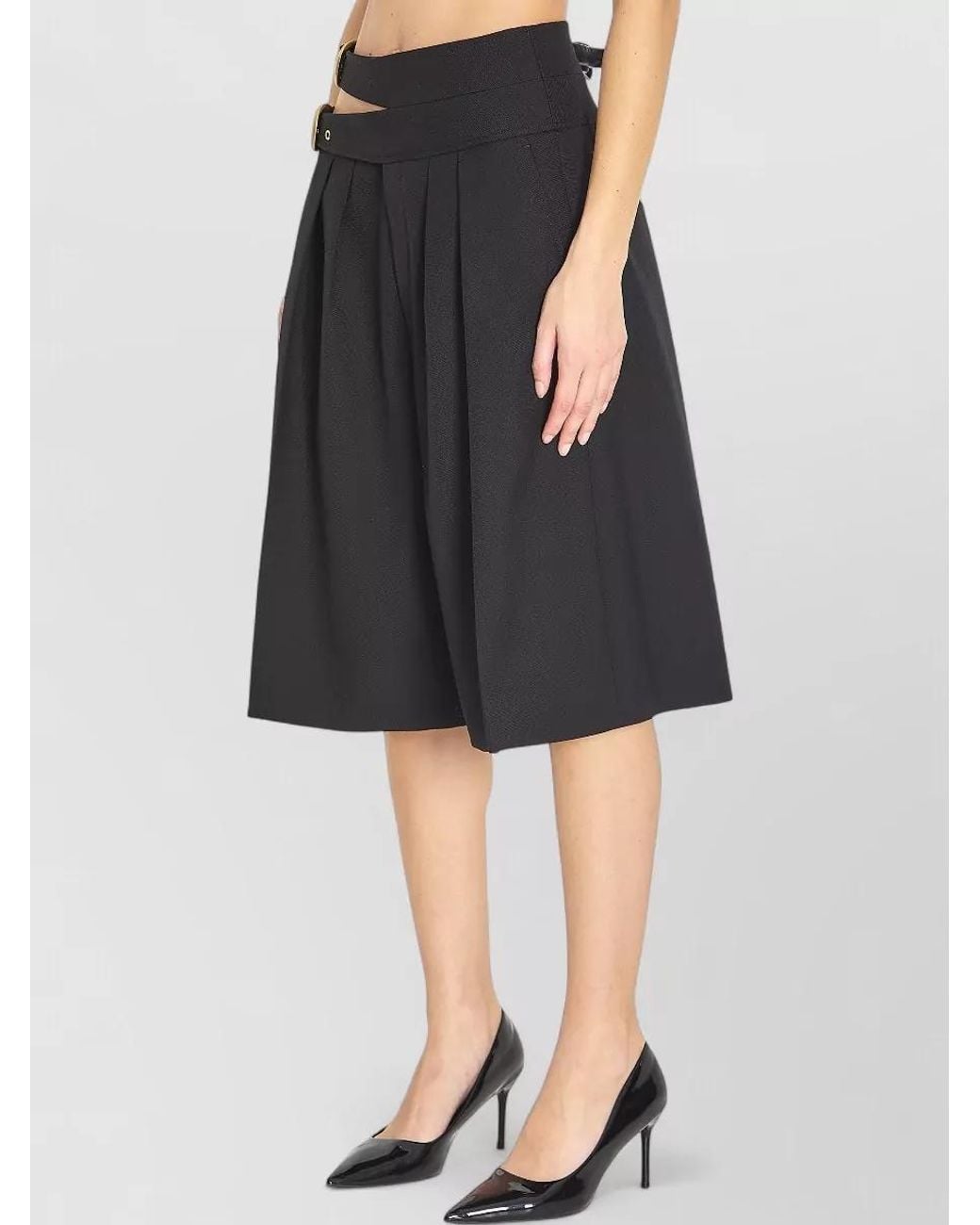 Chloé Black Bermuda Shorts With Double Belt