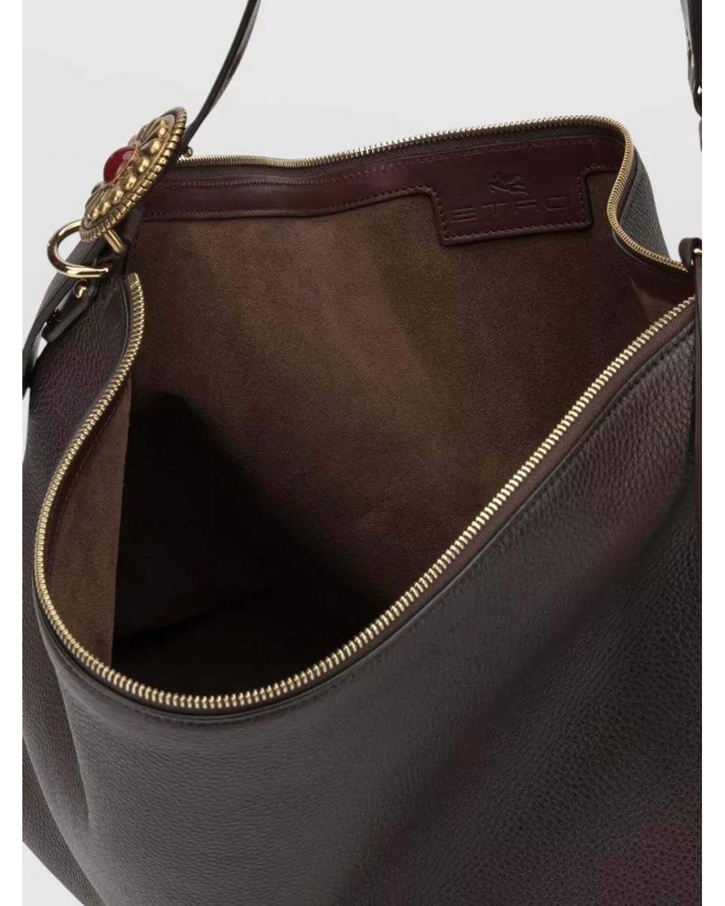 Etro Black Large Leather Tote Bag