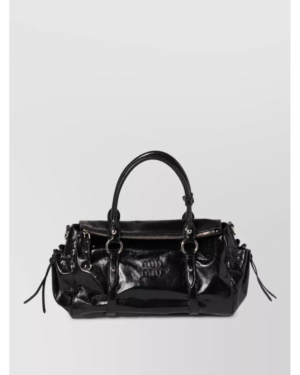 Miu Miu Black Na Leather Shoulder Bag