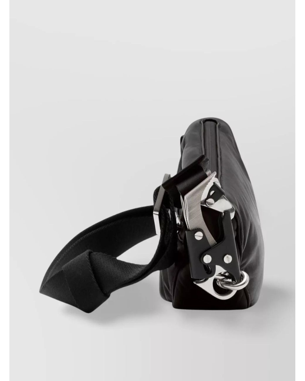 Burberry Black Calf Leather Asymmetric Crossbody Bag for men