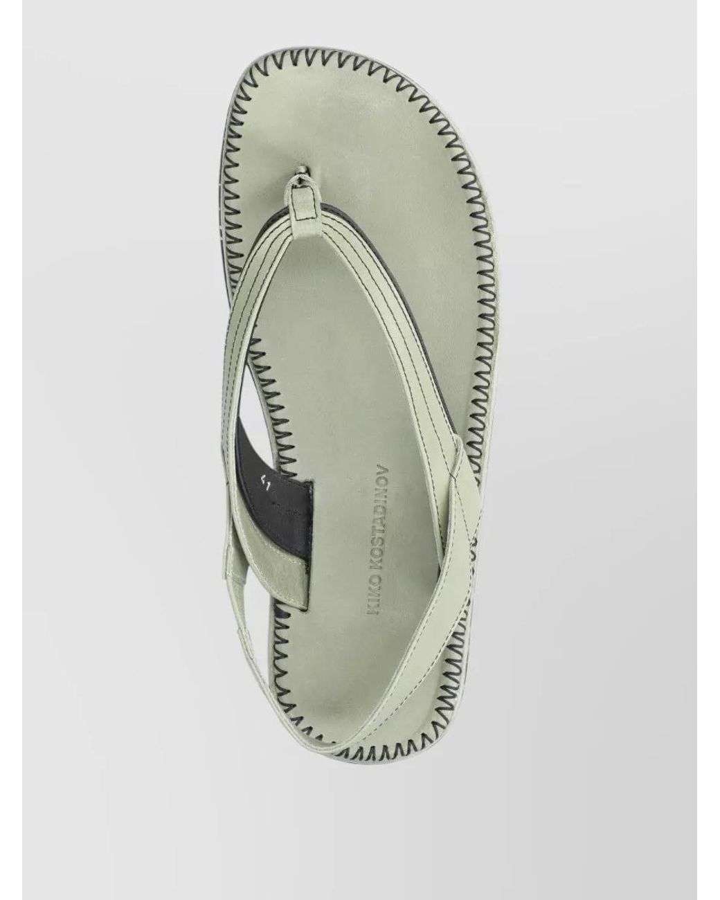 Kiko Kostadinov Gray Leather Slides for men
