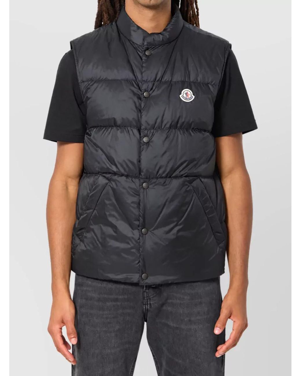 Moncler Black Down Quilted Puffer Gilet for men