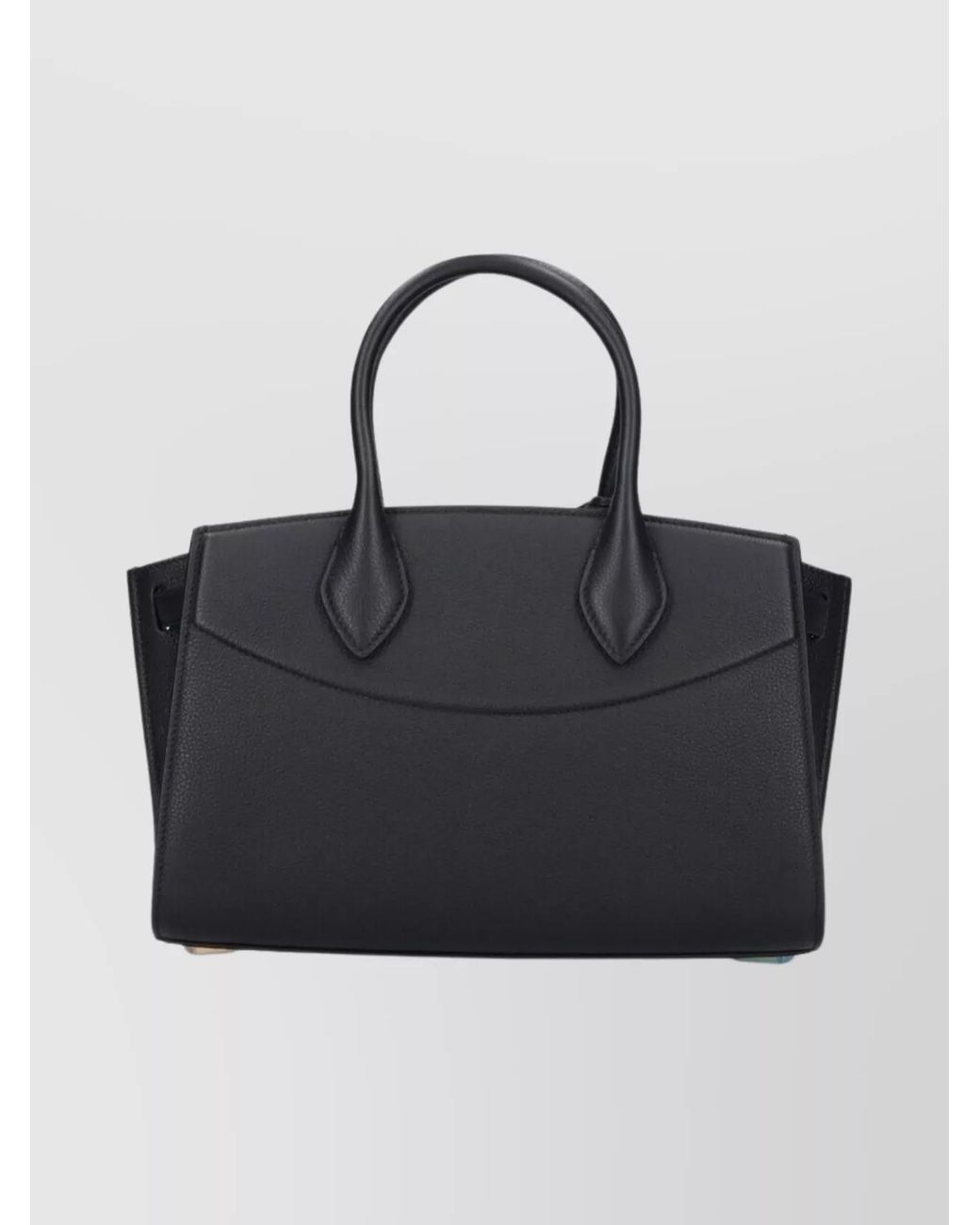 Ferragamo Black Structured Shoulder Bag Detachable Strap