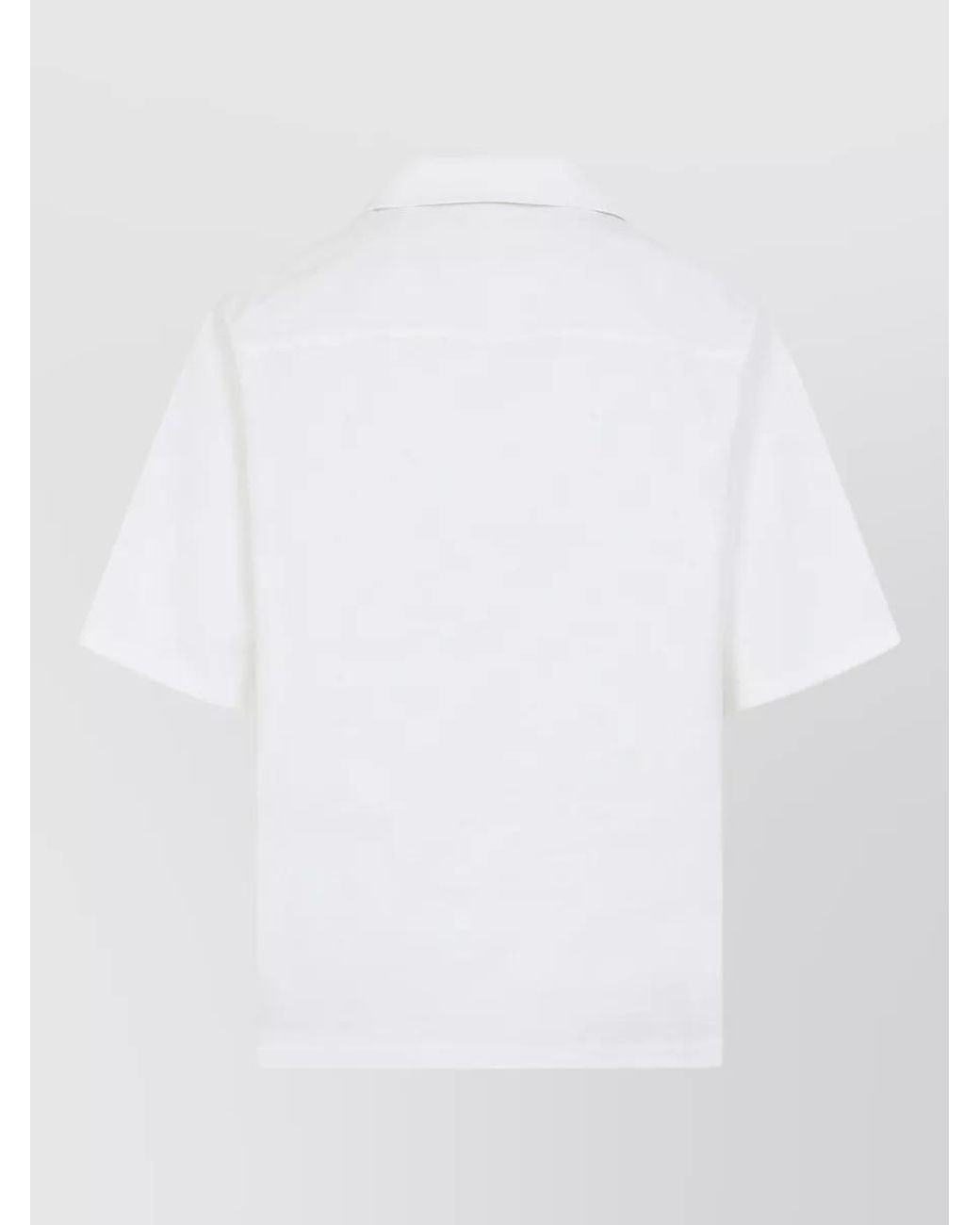 Casablanca White Cotton Monogram Short-Sleeve Shirt for men