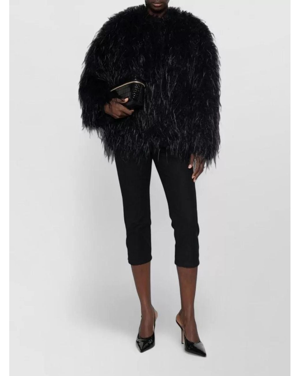 Forte_forte Black Faux Fur Blouson Jacket