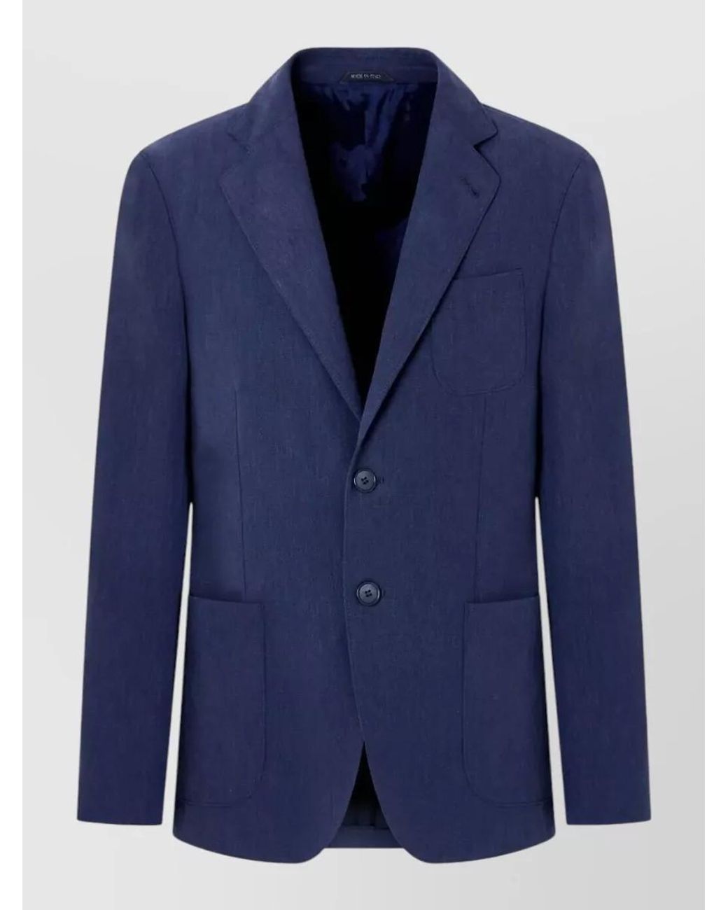 Giorgio Armani Blue Linen Single Breasted Blazer for men