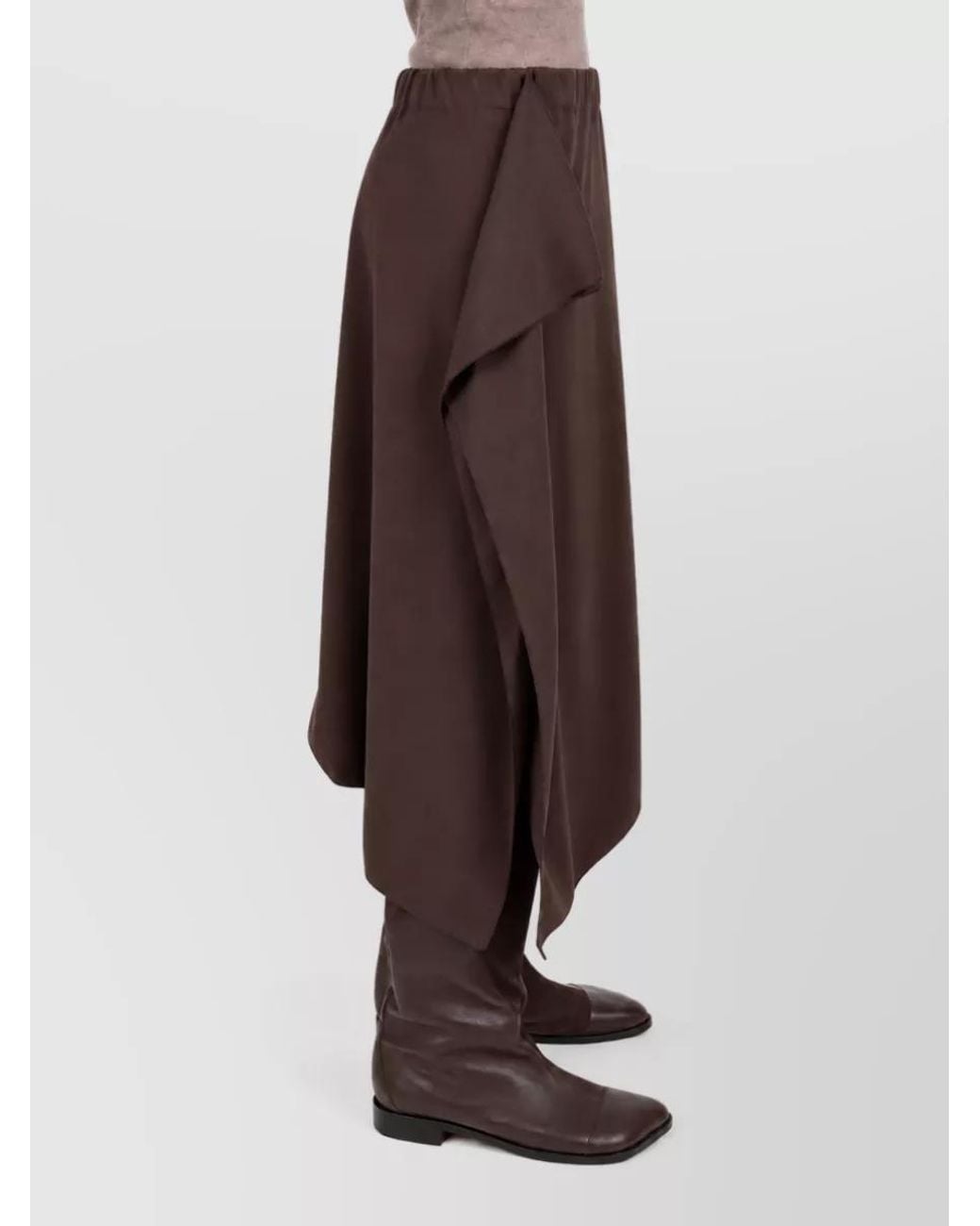 Niccolò Pasqualetti Brown Asymmetric Skirt