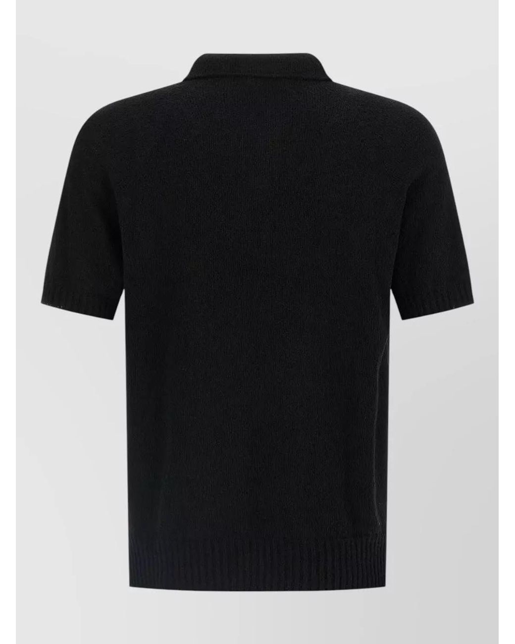 Ma'ry'ya Black Textured Polo Shirt for men