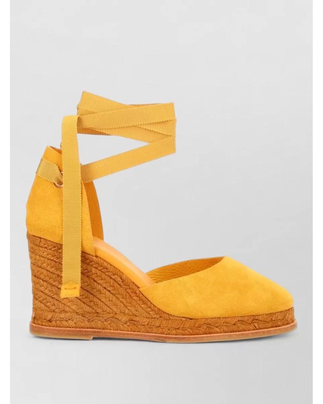 Castaner Orange Leather Espadrilles