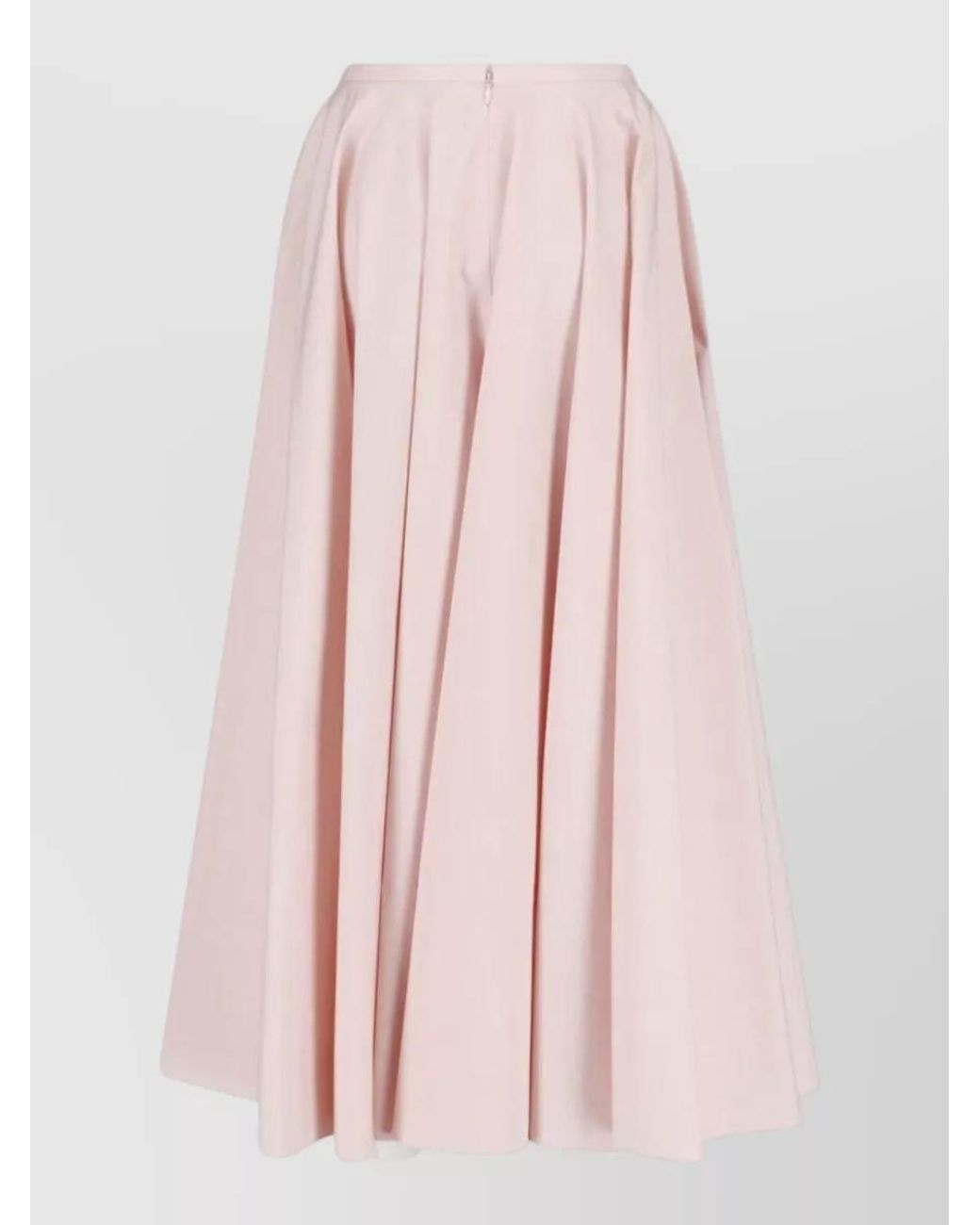 Givenchy Pink Cotton Pleated Long Full Skirt