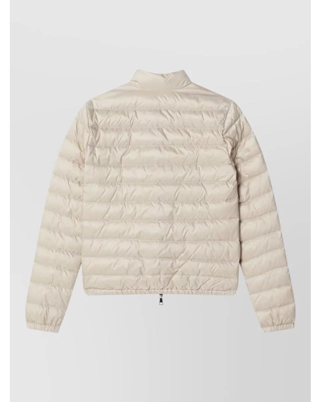 Moncler Natural Lans Short Quilted Down Jacket