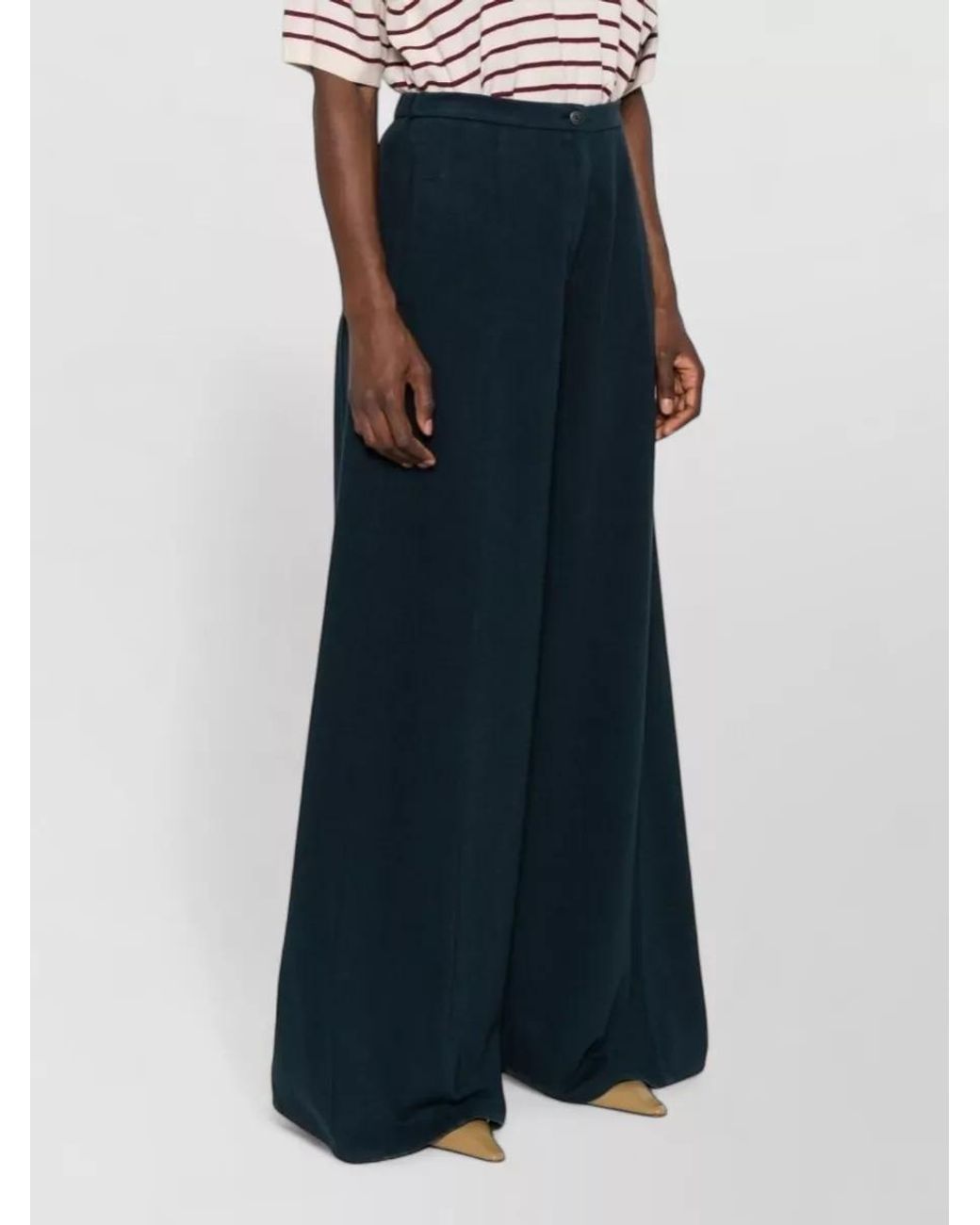 Forte_forte Blue Cotton Wide-Leg Trousers