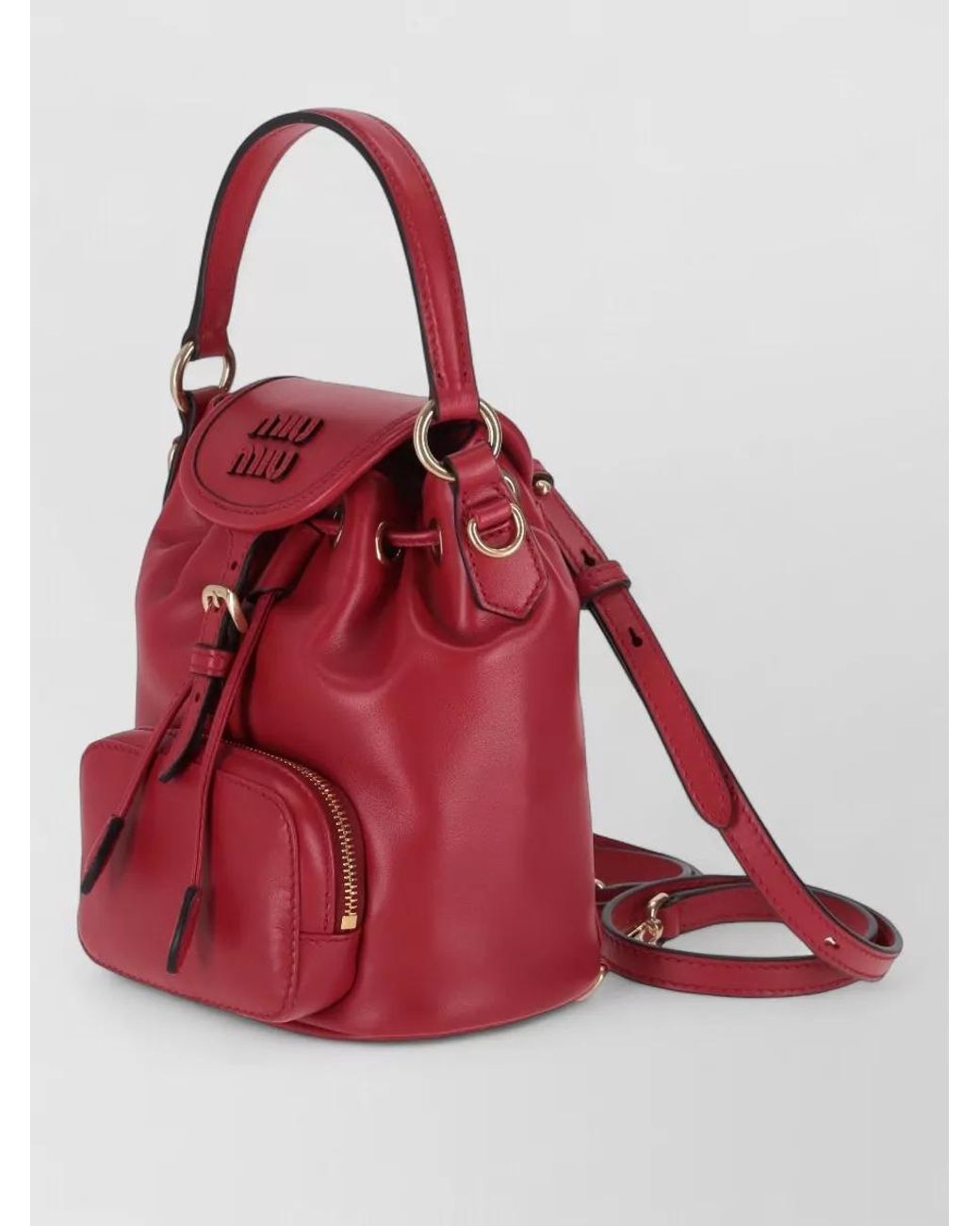 Miu Miu Red Na Bucket Bag