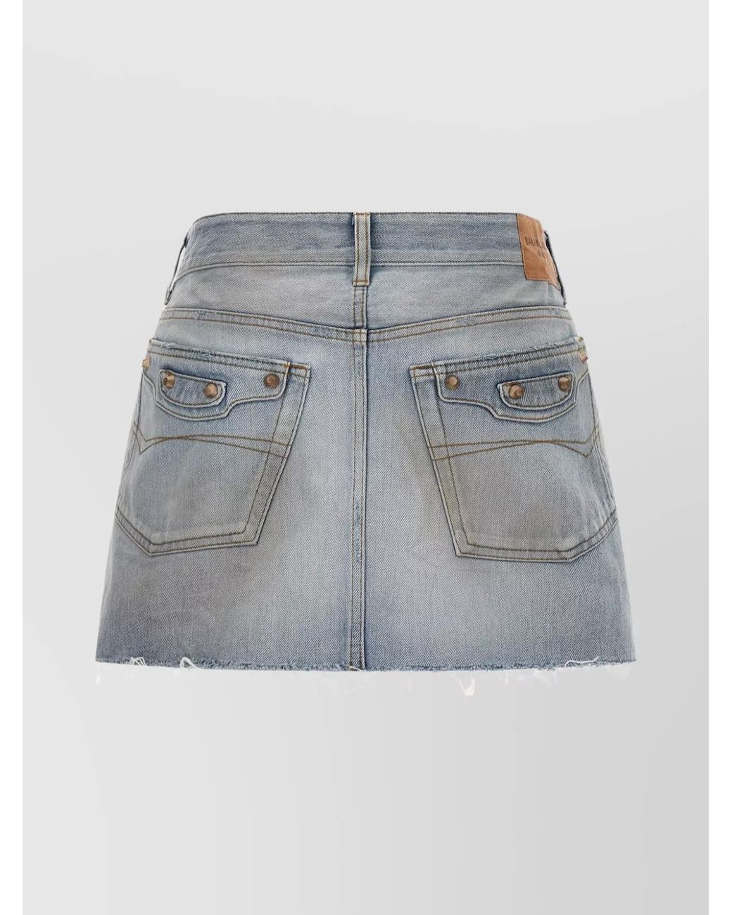 Balenciaga Blue Denim Mini Skirt
