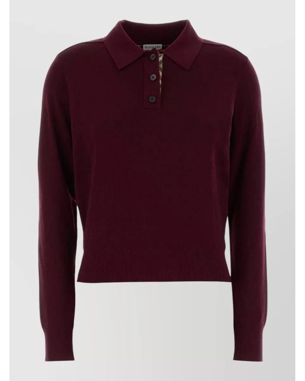 Burberry Red Wool Polo Shirt