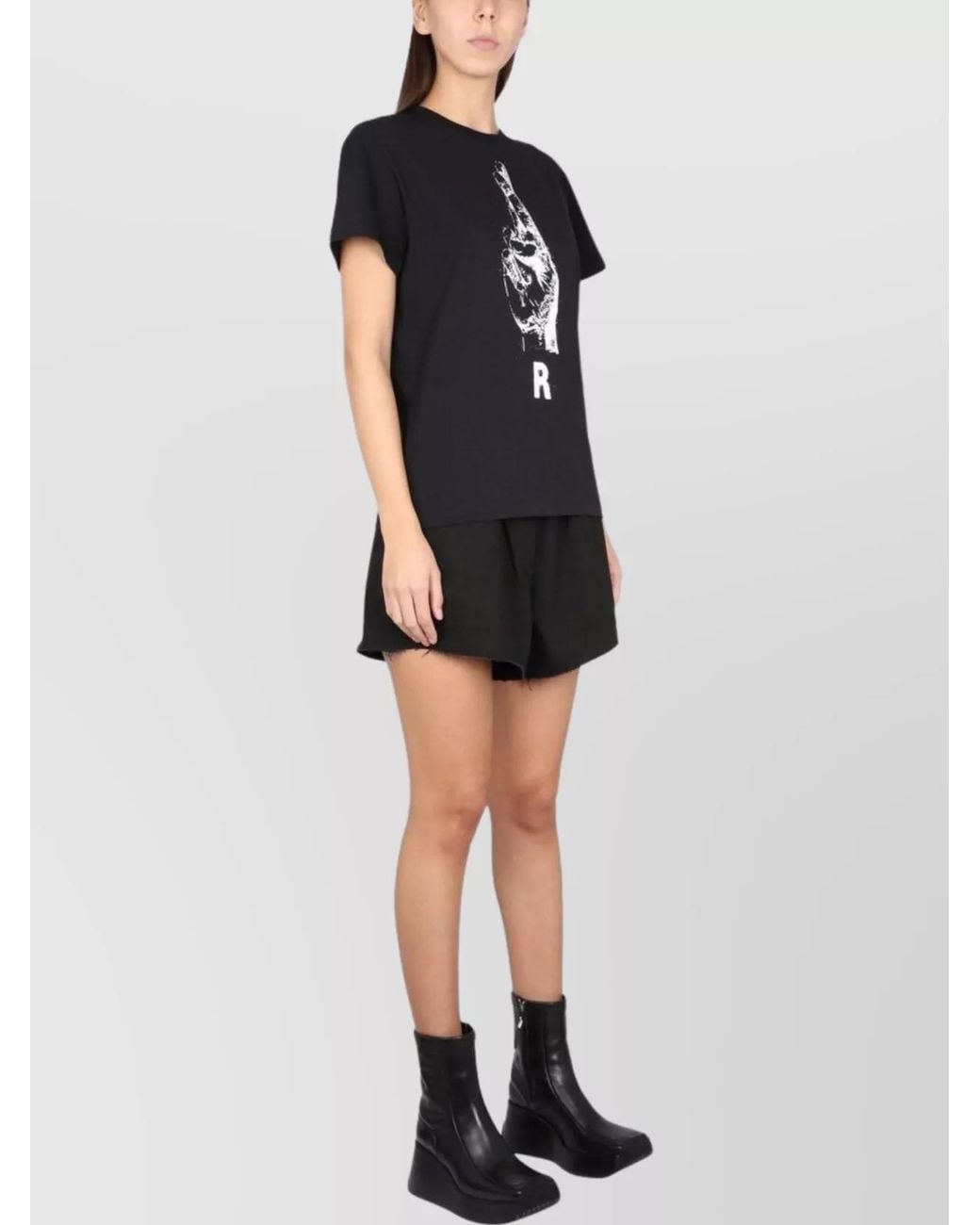 Raf Simons Black Denim Bermuda Shorts