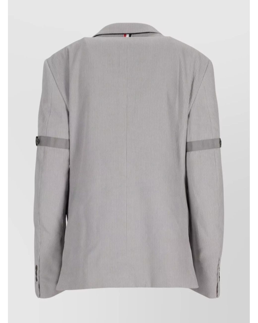 Thom Browne Gray Corduroy Single-Breasted Jacket for men