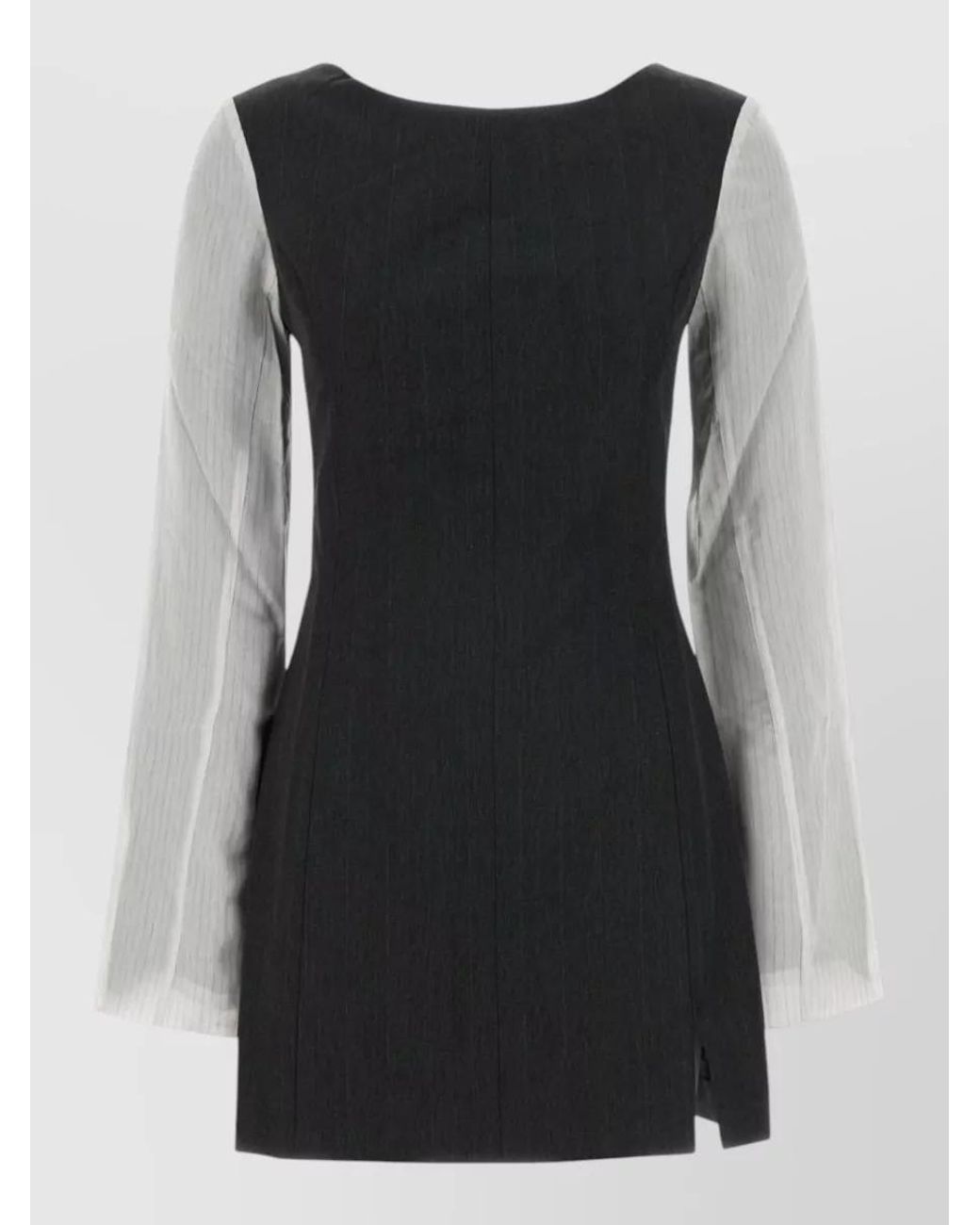 Our Legacy Black Embroidered Twill Mini Dress