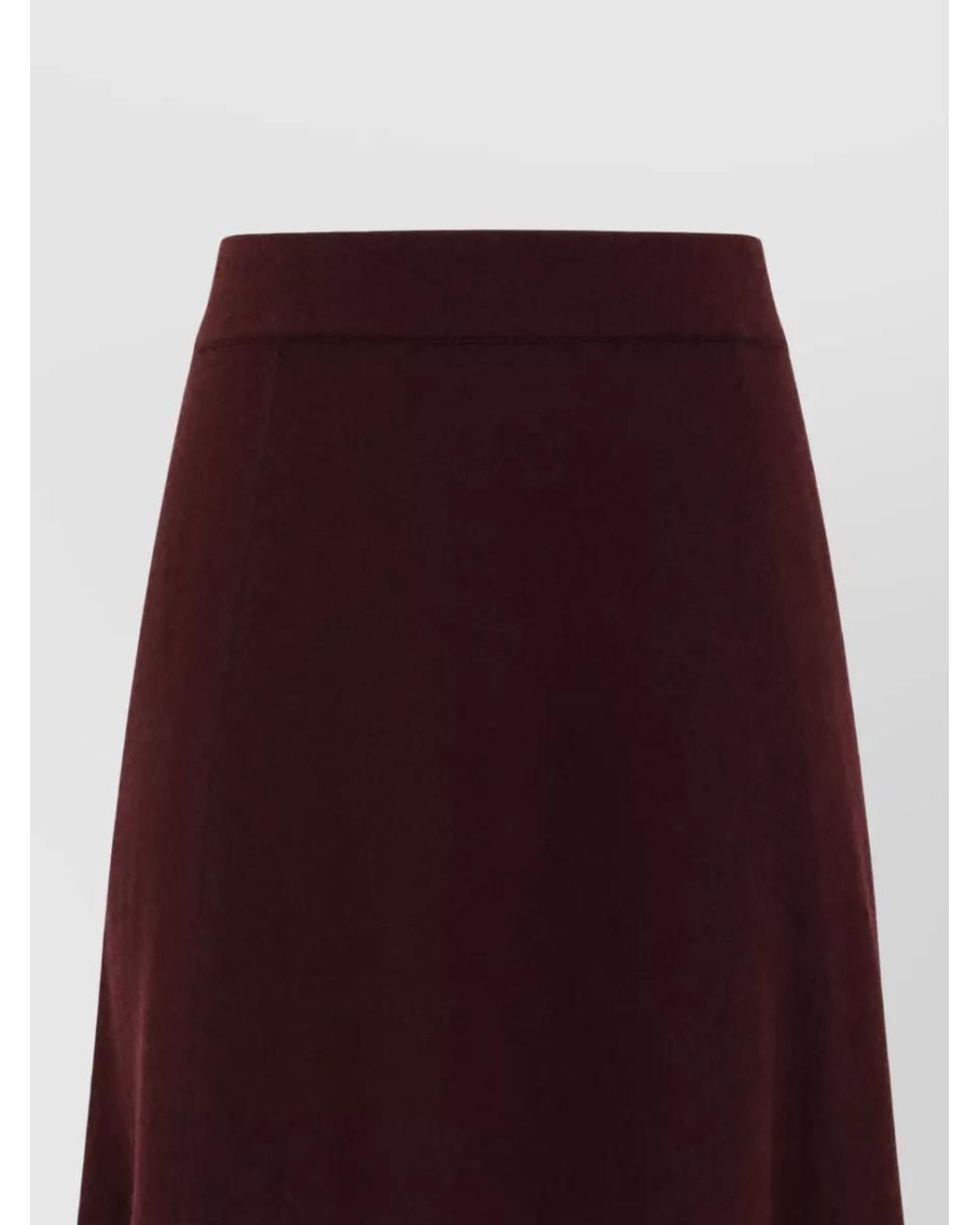 Zimmermann Red Wool Mid-Rise Midi A-Line Skirt
