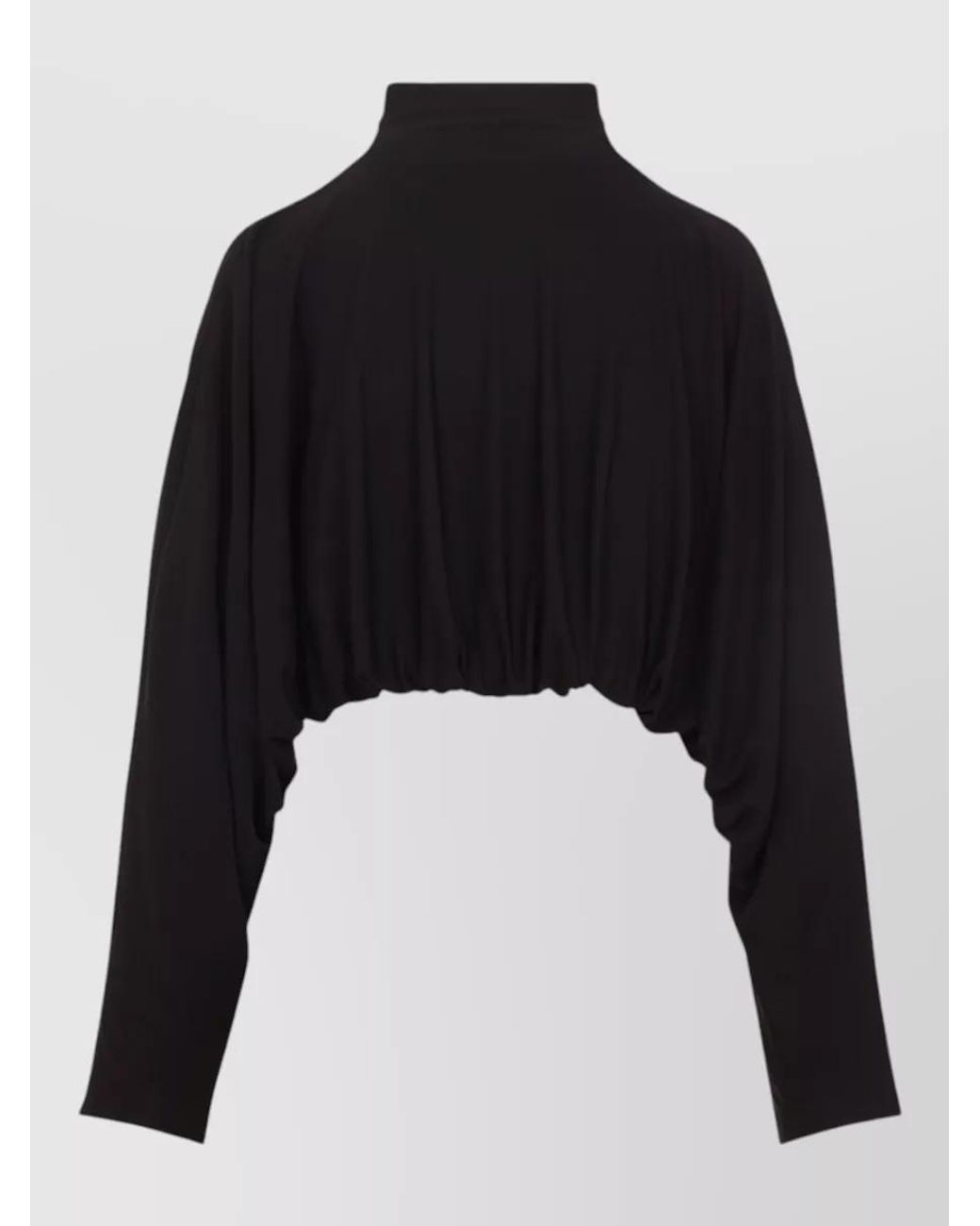 Alaïa Black Draped Cropped Jacket