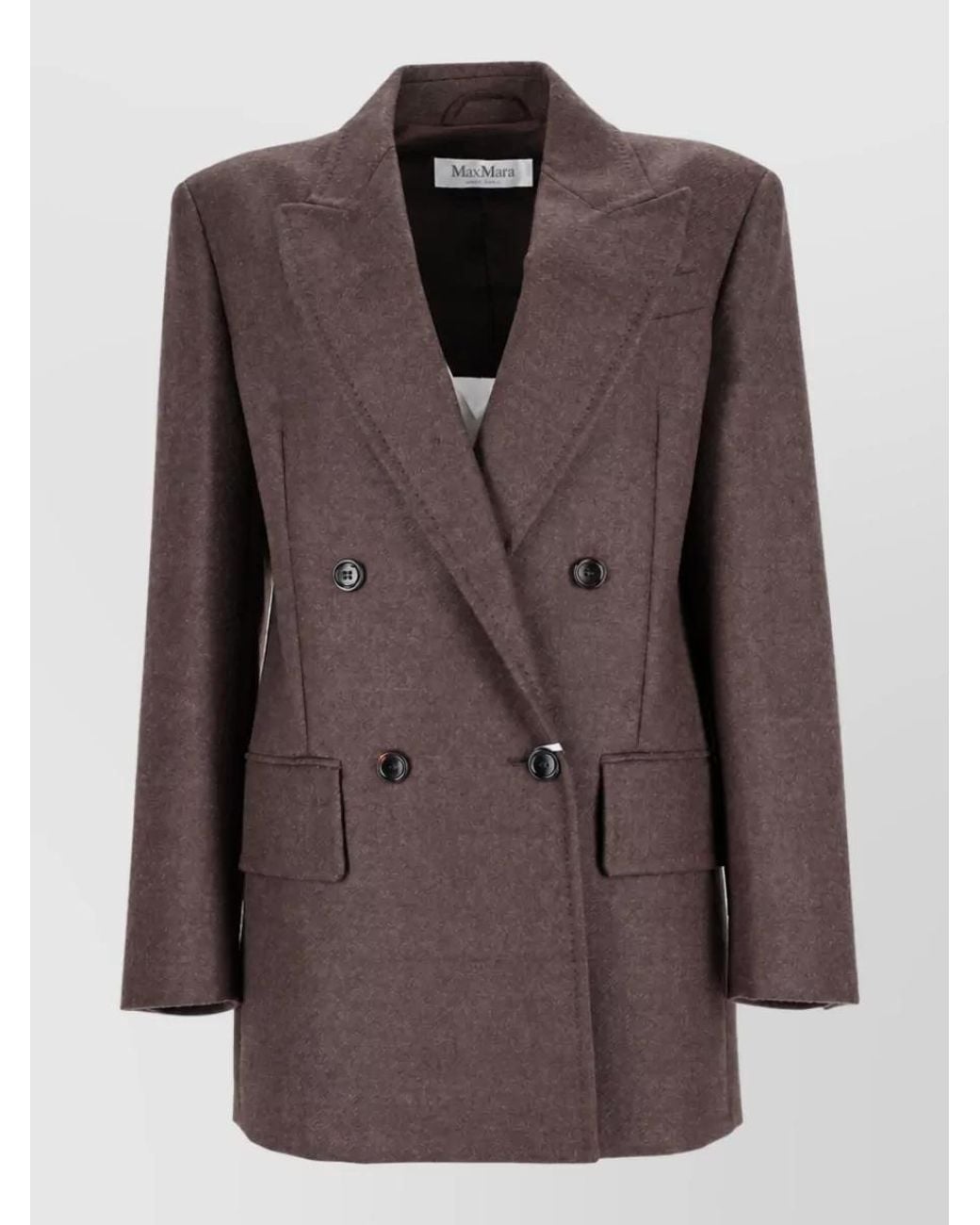 Max Mara Brown Double-Breasted Coat