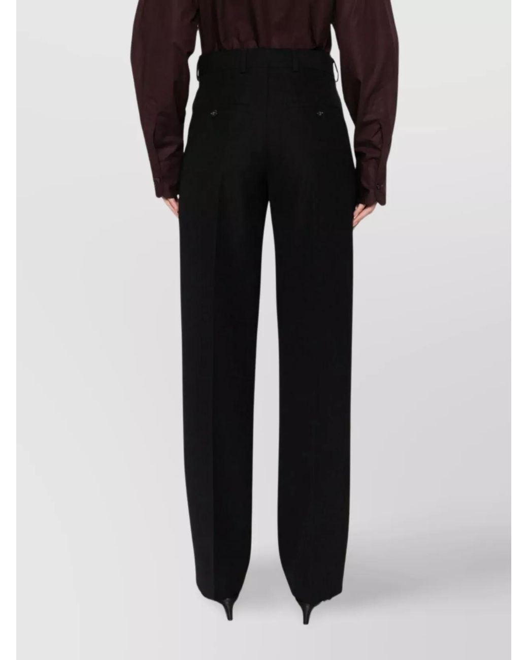 Totême  Black Pleated Tailored Trousers