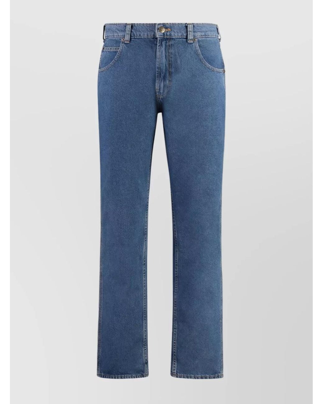 Dickies Blue Cotton Straight-Leg Jeans for men