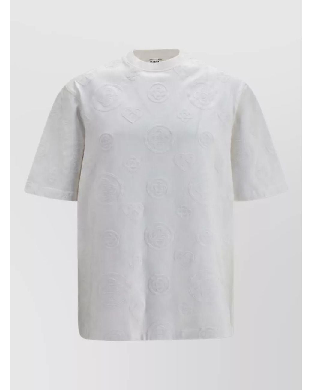 Casablanca White Oversized Monogram Cotton T-Shirt for men