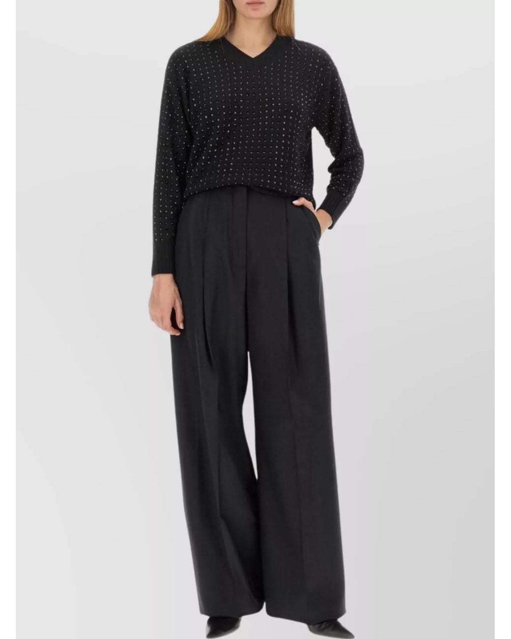 Sportmax Blue Oversized Wool Jumper