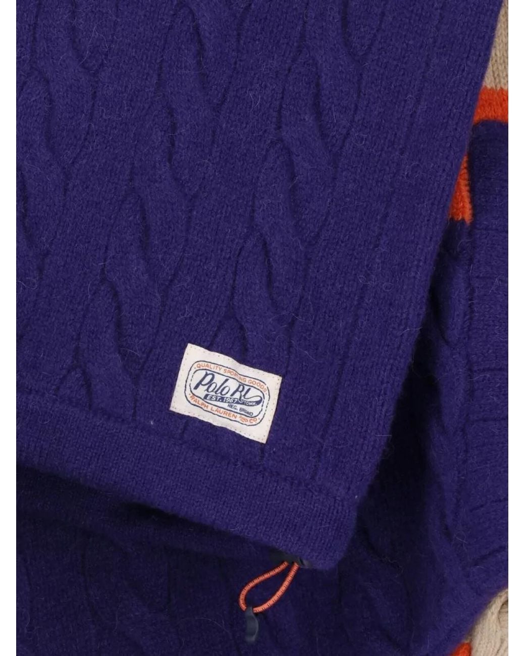 Polo Ralph Lauren Blue Wool Alpaca Crewneck Sweater for men