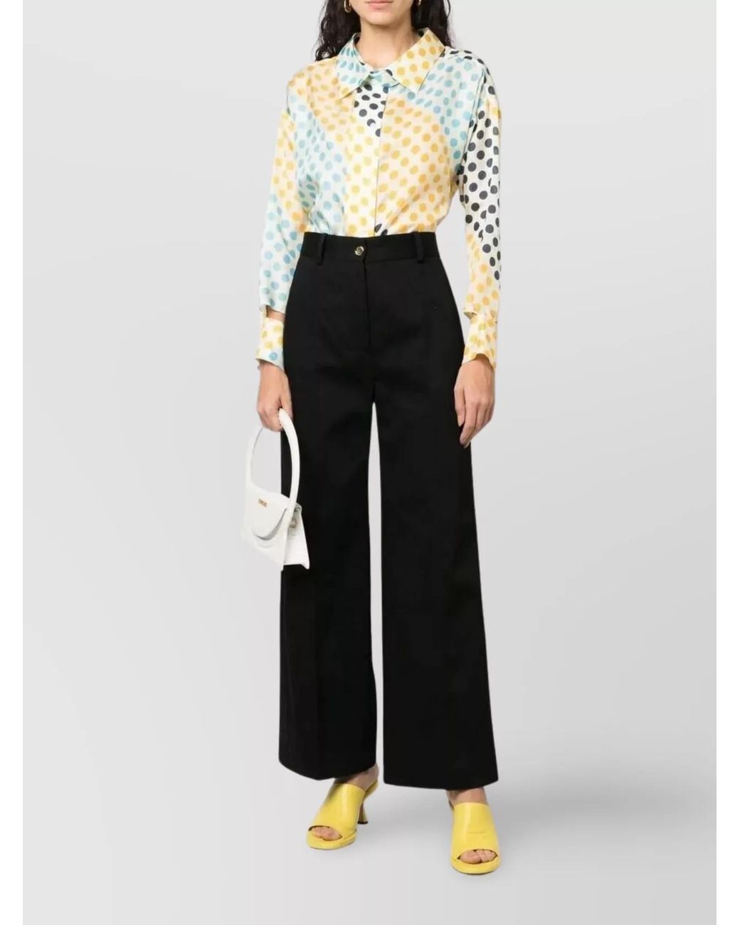 Patou Blue Iconic Wide-Leg Trousers