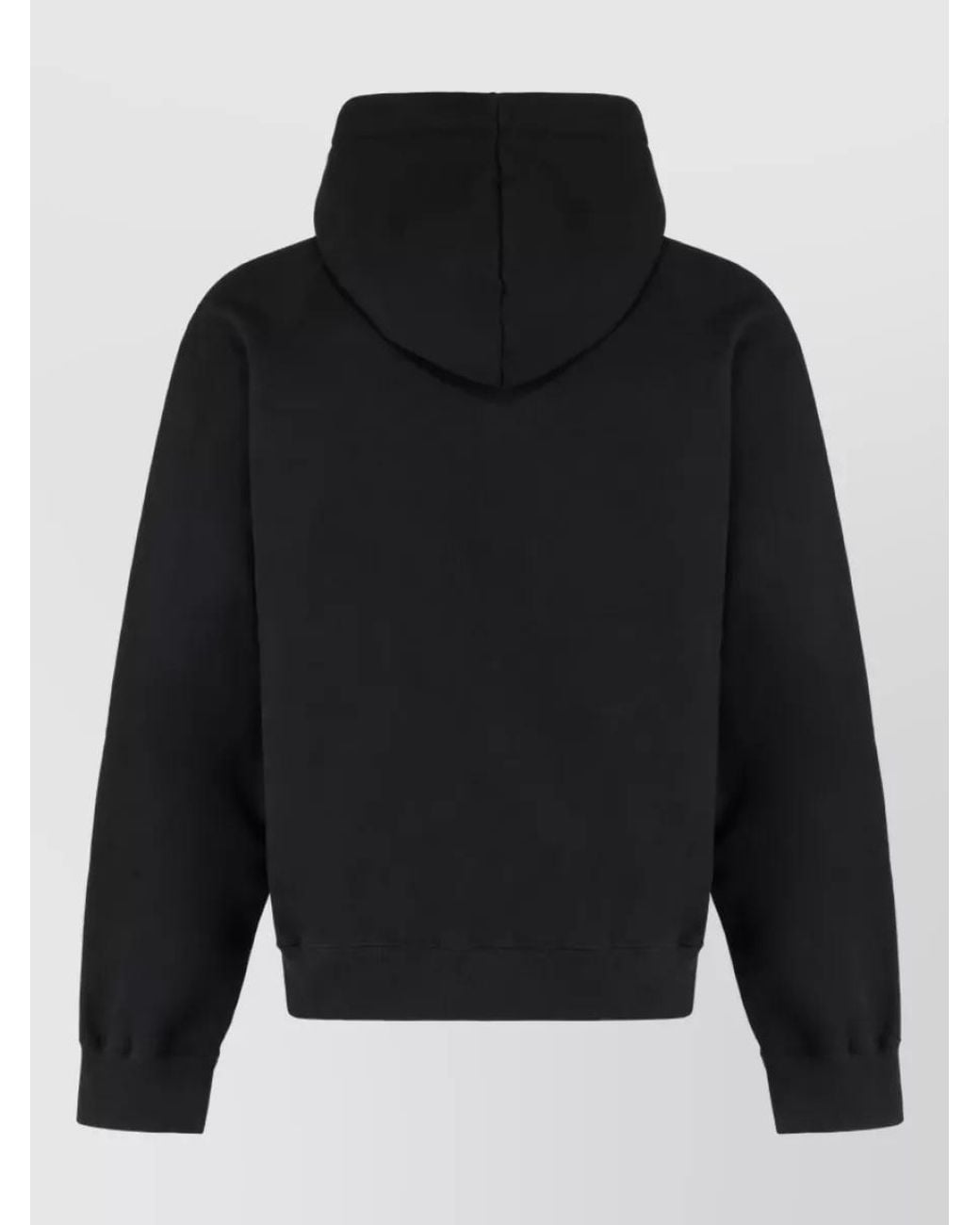 McQueen Black Cotton Hoodie for men