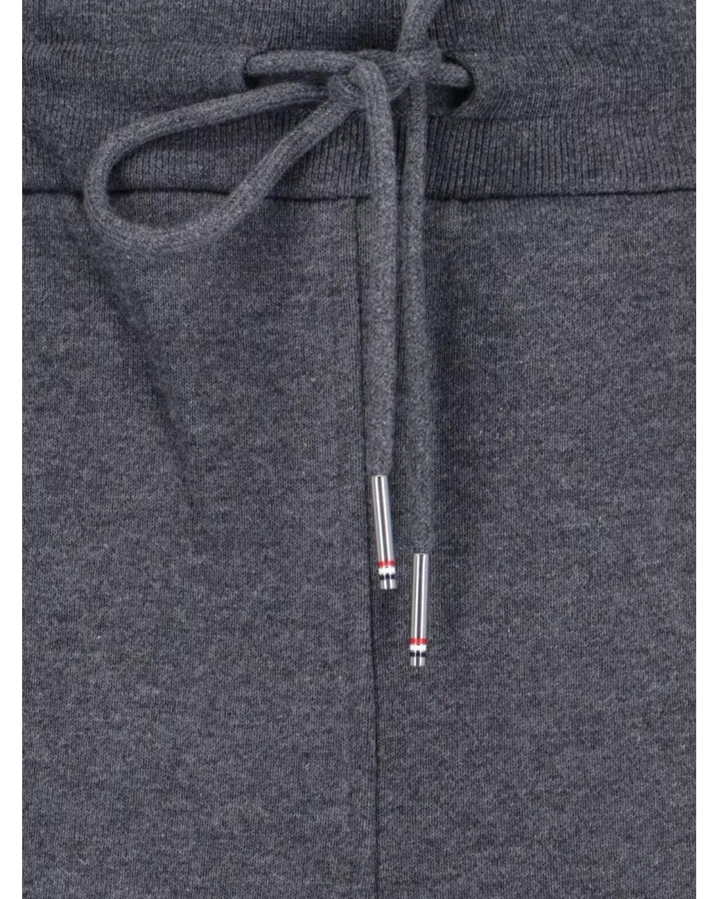 Thom Browne Blue Cotton 4-Bar Straight-Leg Track Pants for men