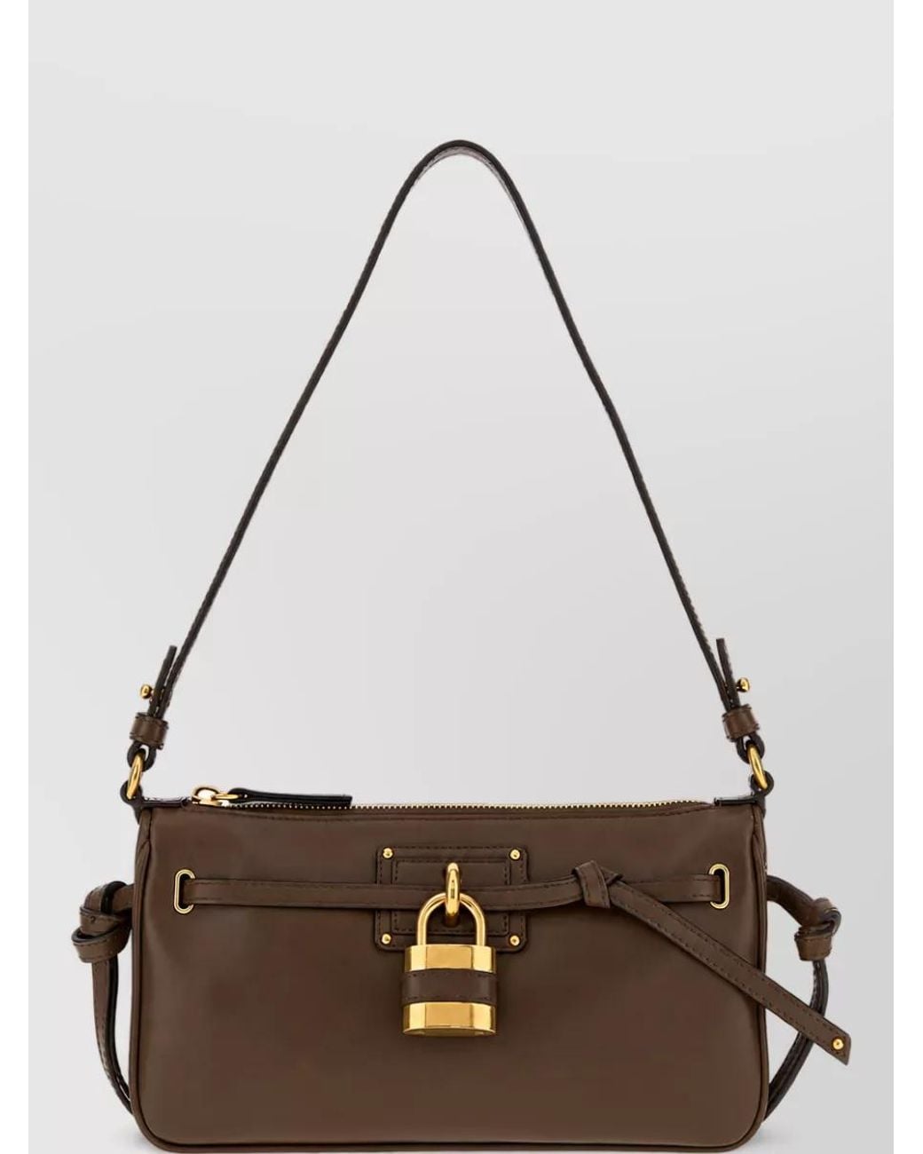 Chloé Brown Paddington Mini Leather Clutch Bag