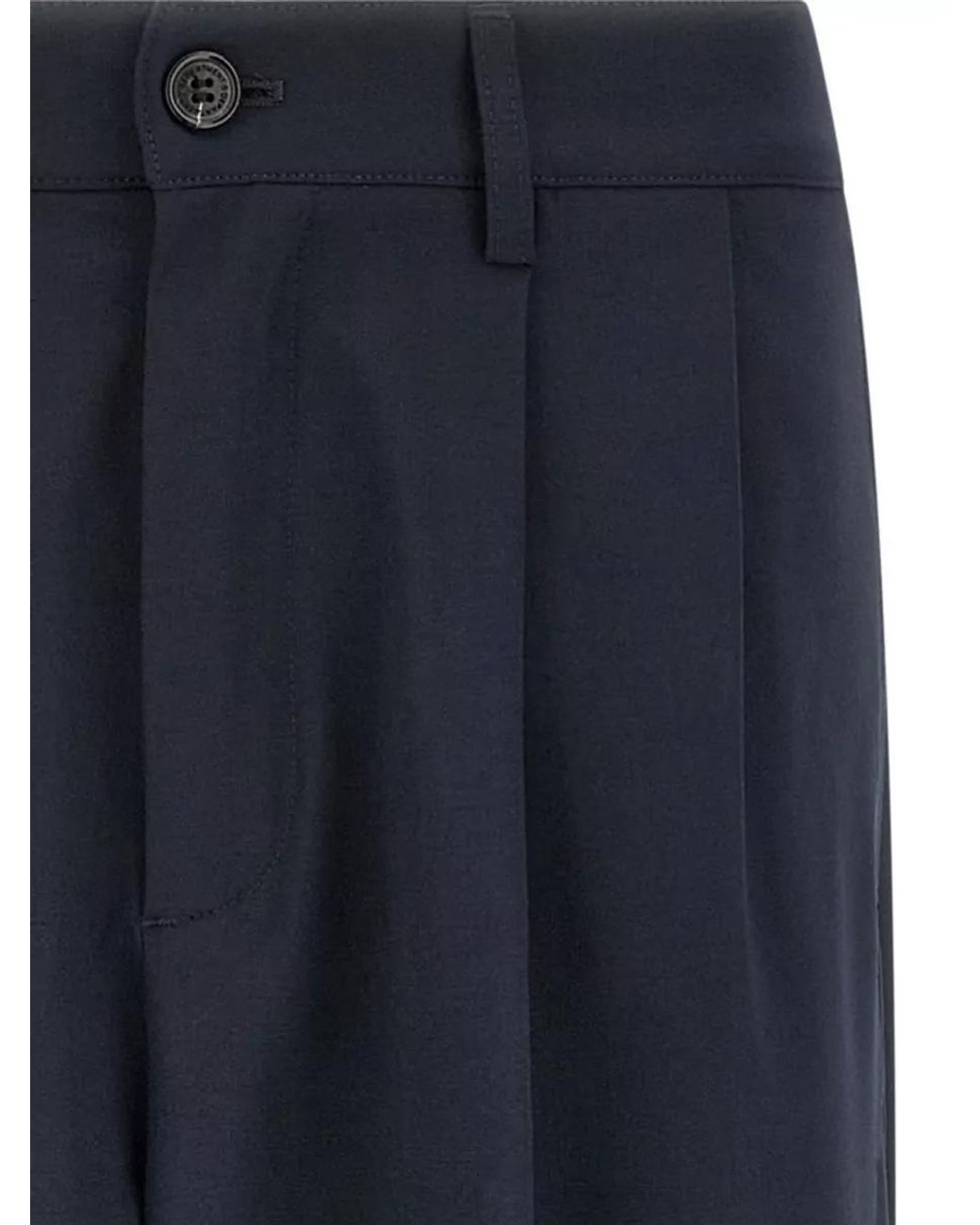 Department 5 Blue Wide-Leg Tailored Trousers for men