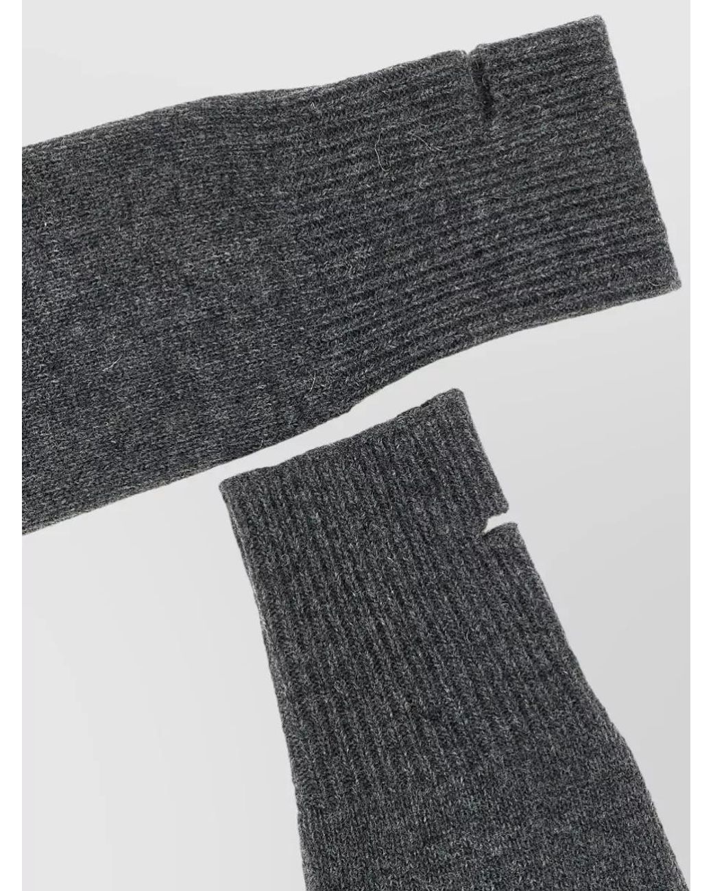 Nude Gray Wool Gloves