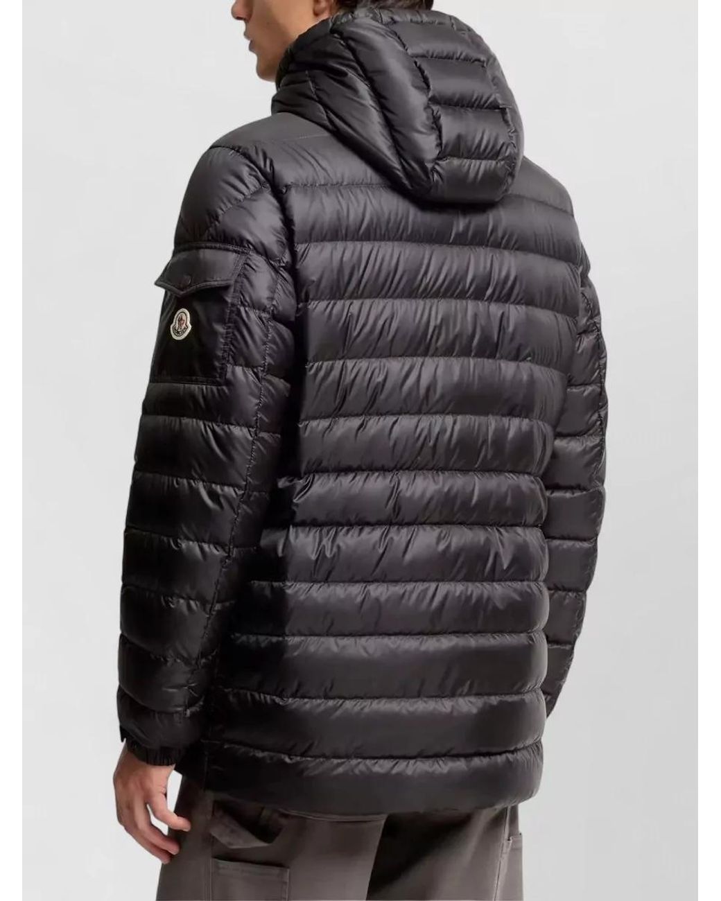 Moncler Black Oahu Hooded Short Down Parka Jacket for men