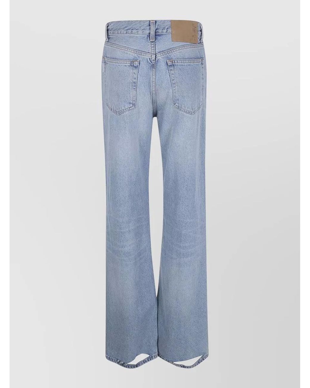 Haikure Blue Cotton Bootcut Jeans