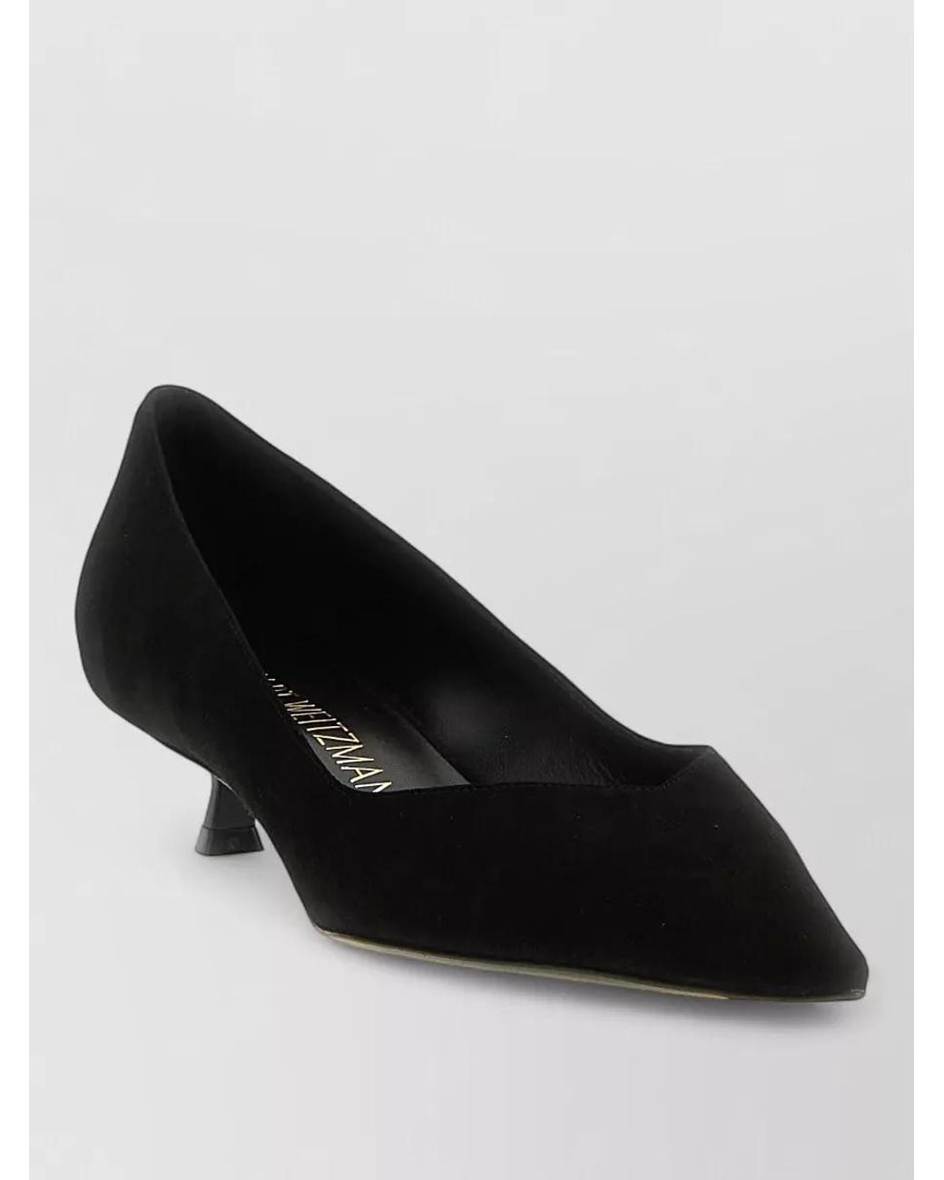 Stuart Weitzman Black Leather High Heel Pumps