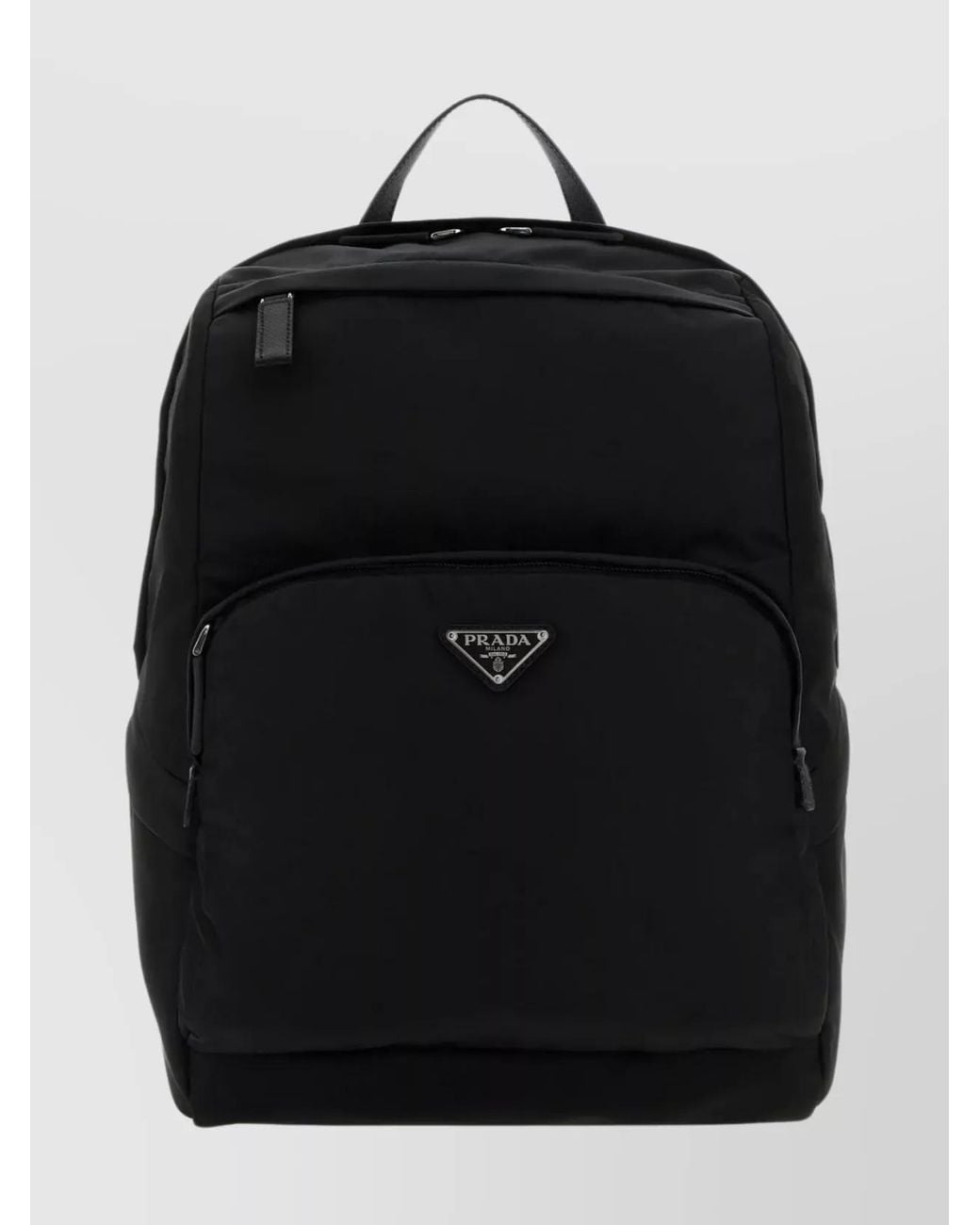 Prada Black Leather Backpack for men
