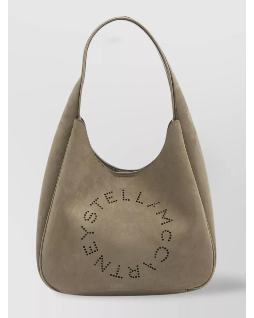 Stella McCartney Gray Stella Logo Medium Shoulder Bag