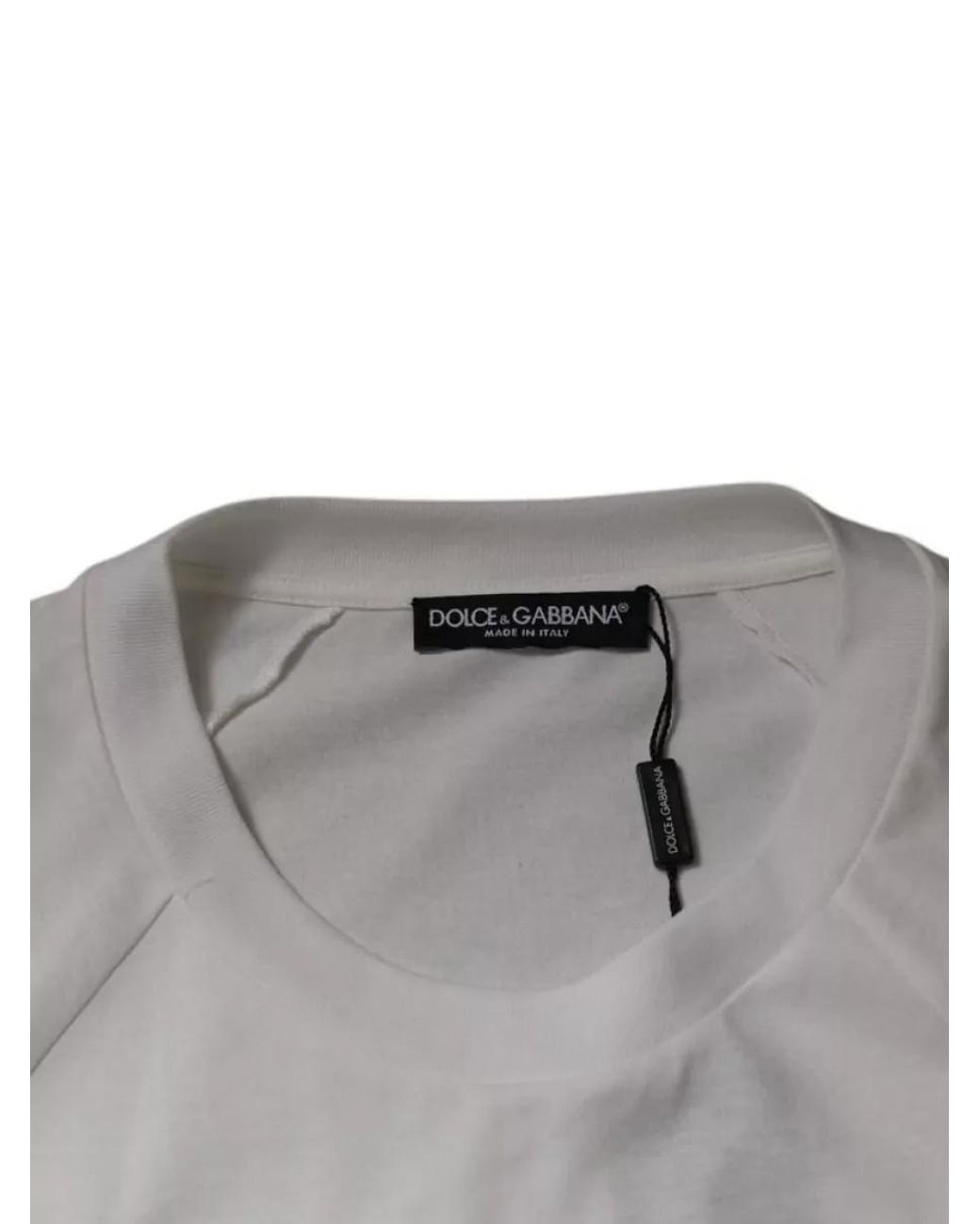 Dolce & Gabbana Gray Cotton Graphic Short Sleeve T-Shirt for men