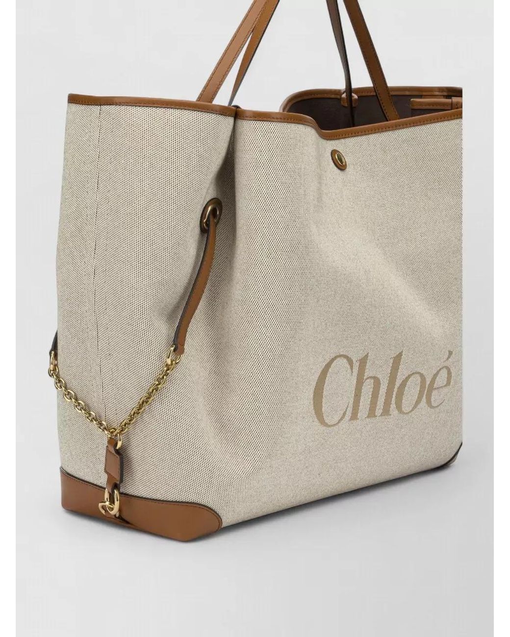 Chloé Natural Carry Large Cotton Tote Bag