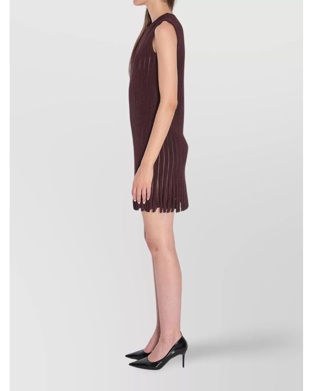 Alaïa Multicolor Striped Sleeveless Mini Dress
