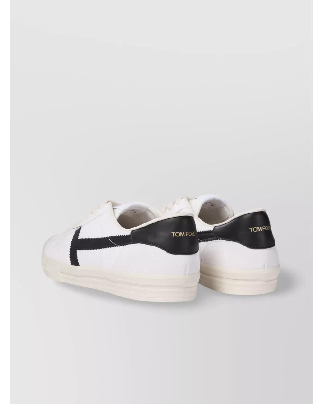 Tom Ford Natural Heel Tab Low-Top Rubber Sole Sneakers for men