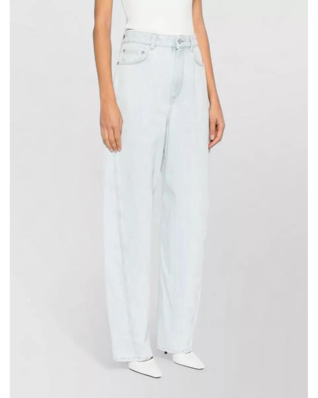 Givenchy White Denim Wide-Leg Jeans