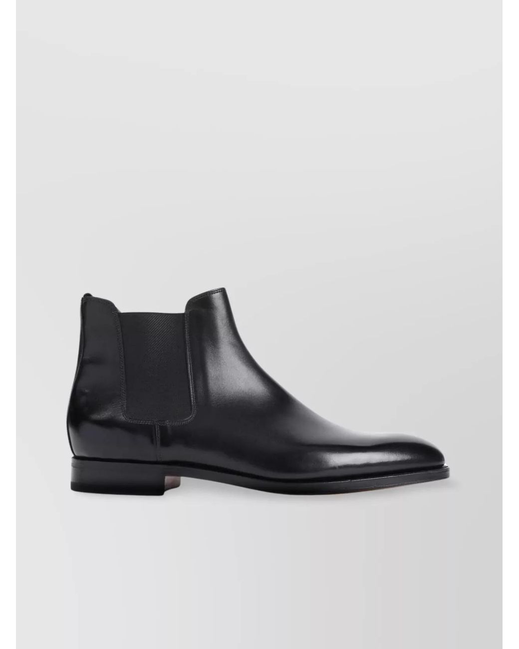 John Lobb Blue Leather Chelsea Boots for men