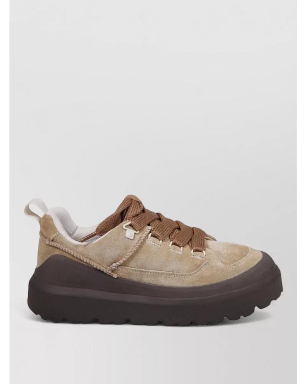 Ugg Brown Suede Leather Low-Top Sneakers for men