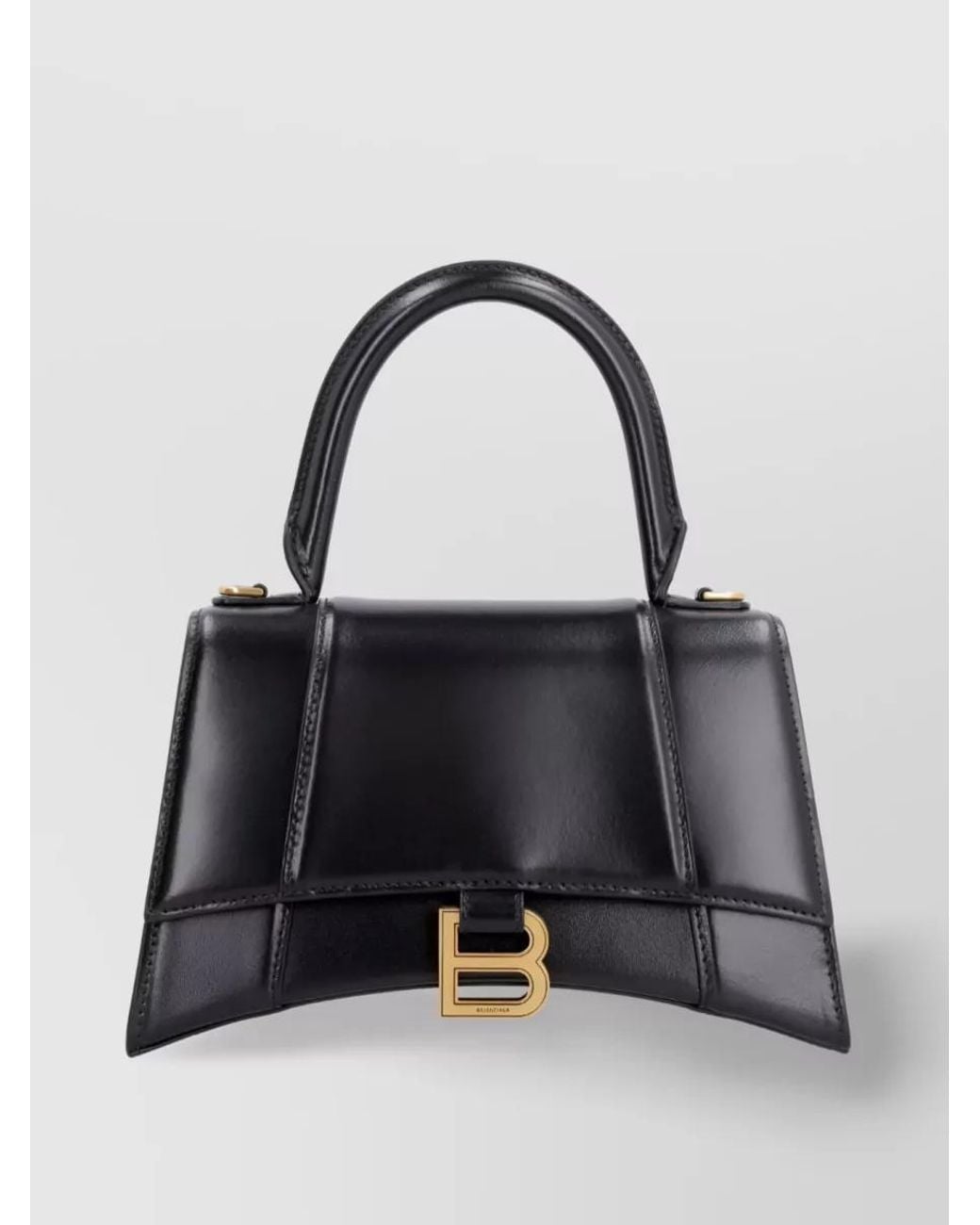 Balenciaga Black Hourglass Small Leather Tote Bag